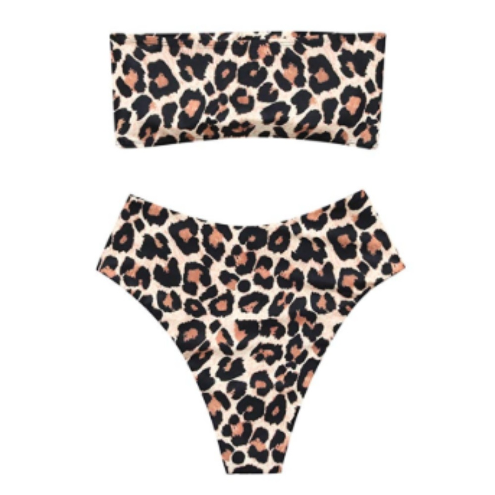 Bikini Swimsuits Off Shoulder High Waist Bathing S